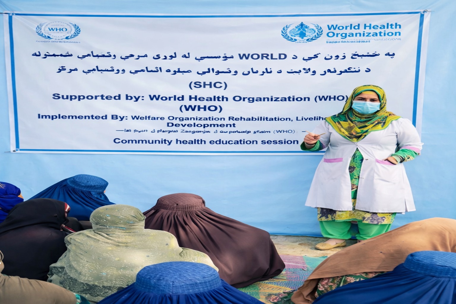 Health education session at Nazyan BHC, Nangarhar province